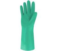 Gants nitrile vert floqué 30 cm SINGER T.9 - NIT153809 Vert