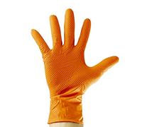 Gants orange jetables en nitrile T:M 7,0MIL (100 unités) - 53551