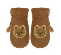 Gants ours de dessin animé, épais, coupe-vent, thermiques, pour garçons et filles, étudiants, mitaines d ' hiver, pour l ' extérieur, neige chaude, pour bébé
