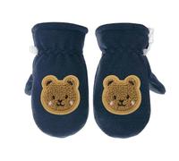 Gants ours de dessin animé, épais, coupe-vent, thermiques, pour garçons et filles, étudiants, mitaines d ' hiver, pour l ' extérieur, neige chaude, pour bébé