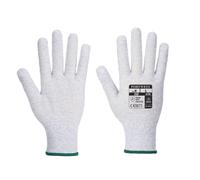 Gants Portwest MICRO DOT ANTISTATIQUE ESD Gris / Blanc 10