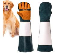 Gants pour animaux de compagnie - gants pour animaux de compagnie résistants aux morsures | Gants en cuir pour le traitement des animaux | Gants pour animaux de compagnie polyvalents | Gants