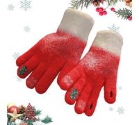 Gants pour Femmes | Gants Tactiles avec Design de Sapin de Noël,Moufles Douces pour Ski Cyclisme Travail Dactylographie Envoi De Messages Conduite Camping Voyage Sports De Plein Air