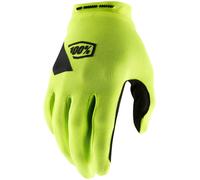 100% Gants Ridecamp Femme - Jaune fluo/Noir - À doigts complets - Taille M