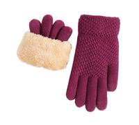 Gants pour homme et femme Doublure polaire Gants en laine Gants d'hiver légers et chauds Écran tactile Gants tricotés épais Gants tricotés Cadeau pour les jours froids