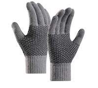 Gants pour homme et femme - Gants thermiques en polaire thermique légers et chauds - Écran tactile - Gants tricotés extensibles en peluche - Cadeau pour les jours froids