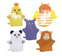 Gants Pour Le Bain | 5 Pièces En Forme De Fruit Avec Effet Mousse 3D Et Filet Réutilisable,Moufle De Bain Et Gants De Toilette Pour Le Du Bébé,Pour Bébé Garçon Fille Adulte Corps Salle De Ma