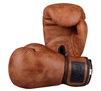 Gants Professionnels de Boxe Rétro pour Hommes et Femmes Gants D'entraînement pour Sac de Boxe, Kickboxing, Muay Thai, MMA,Coffee,10oz