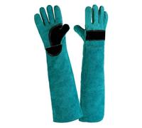 Gants Protection Cuir Manipulation Animaux - Gants Robustes Anti-Morsure, Sécurité Résistants Coupures | Travail en Cuir Durable, Anti-Perforation Polyvalents, Longue Manche