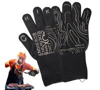 Gants Résistants À La Chaleur Pour Grillade - Moufles Anti-Brûlure Avec Protection Du Poignet | Gants Pour La Cuisson Au Gril,Pour Barbecue Extérieur Pizza Cuisson Au Feu Four Friteuse Viande Aliments