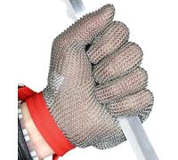 Gants Résistants Aux Coupures Cuisine En Acier Inoxydable,Gants De Travail De Sécurité De Qualité Alimentaire,Gant Huitre,Gants De Cotte De Mailles En Métal Pour Les Opérations De Coupe 1pcs,S
