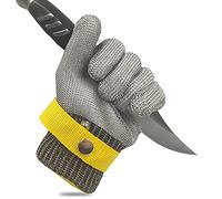 Gants résistants aux coupures, Fil d'acier 316, pour Chef, Boucher, Menuisier, Porteur, sécurité, Travail, Sangle de Poignet réglable