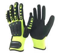 Gants RéSistants Aux Coupures Gant De Travail De Jardin De Sécurité Résistant Aux Coupures, Niveau De Coupe A6, Anti-Vibration, Protection Mécanique des Mains, Gants De Course Coupe Confortable(M)