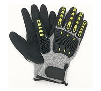 Gants résistants aux coupures, Gants résistants aux coupures robustes Gants de travail de sécurité à l'huile de vibration anti-impact Anti-coupure Absorbant les chocs mécaniques Resi,Gants de protect