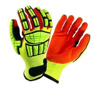 Gants RéSistants Aux Coupures Les Gants De Travail Protecteurs D'anti Vibration Ont Coupé Résistant avec Le Gant Plongé De Paume De Nitrile De Preuve D'huile Coupe Confortable(M)
