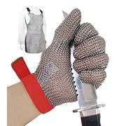 Gants résistants aux coupures, Tablier en Acier Inoxydable résistant à la Peau d'huître, découpe de Viande, Sculpture sur Bois, pêche, Travail de sécurité