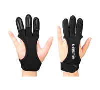 Gants Respirants En Cuir Pour Tir À L'arc, Équipement De Protection À Trois Doigts Pour La Chasse, 1 Pièce