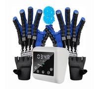 Gants robotisés de rééducation pour les deux mains, avec réglage de la force, entraînement à la séparation des doigts et entraînement miroir, gants robotisés rechargeables/à brancher (taille S)