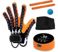 Gants Robotisés De Rééducation pour Les Doigts Après Un Avc, équipement De Récupération avec 3 Modes D'entraînement Et Massage des Mains., A XL