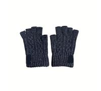 Gants Sans Doigts Chauds Fingerless Gloves, Winter Warm Knitted Half-Finger For Work, Running, Cycling, Driving, Unisex, Casual Ribbed Cuff Design(Grey)