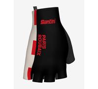 Gants Santini Paris-Roubaix 2025 noir blanc rouge - M