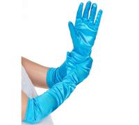 Gants Satin bleu clair Long