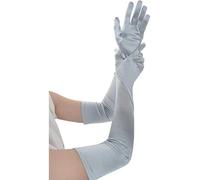 Gants Satin Gris clair Long