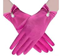 Gants Satin Stretch pour femme Longs Élégants Mariage Soirée(Rose Red Uniform Size)