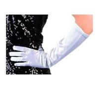 Boland Gants longs satinés AC0885/BLANC élastiques blancs 40 cm