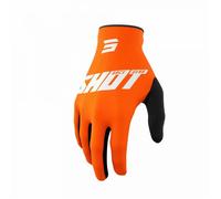 Gants Shot Raw Burst Orange Adulte MX Motocross Tout Terrain Enduro