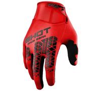 Shot Vision Gants de motocross, rouge, taille 3XL pour homme