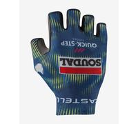 Gants Soudal Quick-Step 2026 Compétition Sans Rembourrage bleu lime - XXL