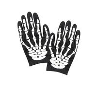 Widmann Gants 34276 - Squelette adulte homme, motif os Halloween, multicolore, taille unique