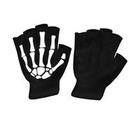 Gants squelettes d'halloween - Gants squelettes sans Doigts | Glow in The Dark Fingerless Cycling Skull Mands pour Les | Halloween Costume Accessorywear pour Carnival, Costume fête