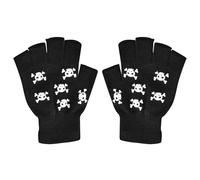 Gants squelettes | Gants sans Doigts | Glow in The Dark Halloween Dance Costume Cycling Design | Matière de Coton en Nylon Chaud pour Les Adultes Adultes Cosplay fête