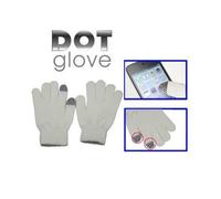 Gants Tactiles 2 Doigts Blanc Ecran Tactile Tablette Iphone Smartphone Universel YONIS