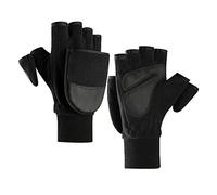 Gants tactiles Homme, Mleece Outdoor Cycling Men Fingerless -Screen Gants Flip Winter Growen Gloves