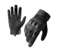 Gants tactiques à écran tactile pour homme et femme - Coque de protection pour extérieur - Doigt complet - Noir - Taille M