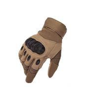 Gants Tactiques Plein-Doigt Hommes Mi-Saison Sport de Plein air pour Combat, Scooter, Militaire, Moto,Paintball, Cyclisme, Randonné, Airsoft, Camping, Chasse,Vélo (Brun Plein-Doigt, L)