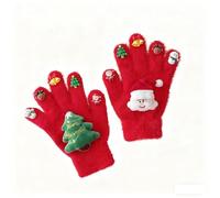 Gants Thermique Femme, Gants De Travail Moufles Thermiques Tricotées Douces Et Chaudes avec des Motifs à Personnages pour Les Activités De Plein Air Et Le Vélo en Hiver
