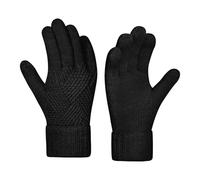 Gants Thermique, Gants Tactiles Moufles Thermiques Hiver en Maille pour Écrans Chaudes Et Coupe-VentPar Temps Froid L'éQuitation Le Travail