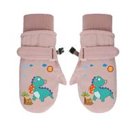 Gants thermiques coupe-vent imprimés dinosaures | Mitaines complètes pour étudiants et adolescents, gants thermiques épais coupe-vent pour patinage équitation
