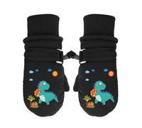 Gants thermiques coupe-vent imprimés dinosaures | Mitaines complètes pour étudiants et adolescents, gants thermiques épais coupe-vent pour patinage équitation