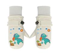 Gants thermiques coupe-vent imprimés dinosaures | Mitaines complètes pour étudiants et adolescents, gants thermiques épais coupe-vent pour patinage équitation