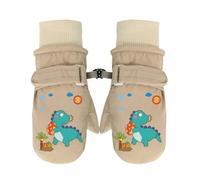 Gants thermiques coupe-vent imprimés dinosaures | Mitaines complètes pour étudiants et adolescents, gants thermiques épais coupe-vent pour patinage équitation