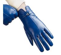 Gants Thermiques d'hiver Gants D'hiver En Cuir Pelucheux For Femmes, Écran Tactile, Chauds, For Cyclisme Plein Air, Affaires Temps Froid(Blue,XL)