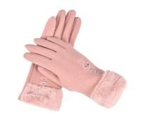 Gants Thermiques d'hiver Gants D'hiver For Femmes Rétro Épais Chaud Écran Tactile Conduite De Cyclisme Temps Froid(G)