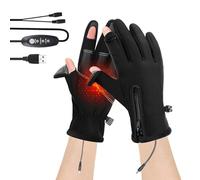 Gants thermiques | Gants imperméables rechargeables par USB | Rechargeable par USB 3 niveaux de température Gants de randonnée d'hiver antidérapants coupe-vent, pour vélo, motoneige, moto, conduite