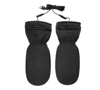 Gants thermiques noirs étanches avec grande batterie rechargeable, chauffe-mains électrique, élément chauffant interne en fibre de carbone avancé | Gants de protection résistants aux intempéries pour