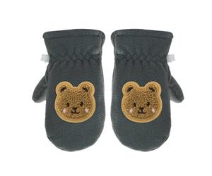 Gants thermiques, ours de dessin animé, neige chaude, épaissis, coupe-vent, moufles d'hiver pour patinage, équitation, gants à doigts entiers, vêtements thermiques pour enfants, gris foncé, M
